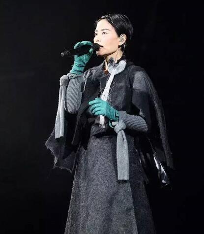 王菲演唱会皮手套